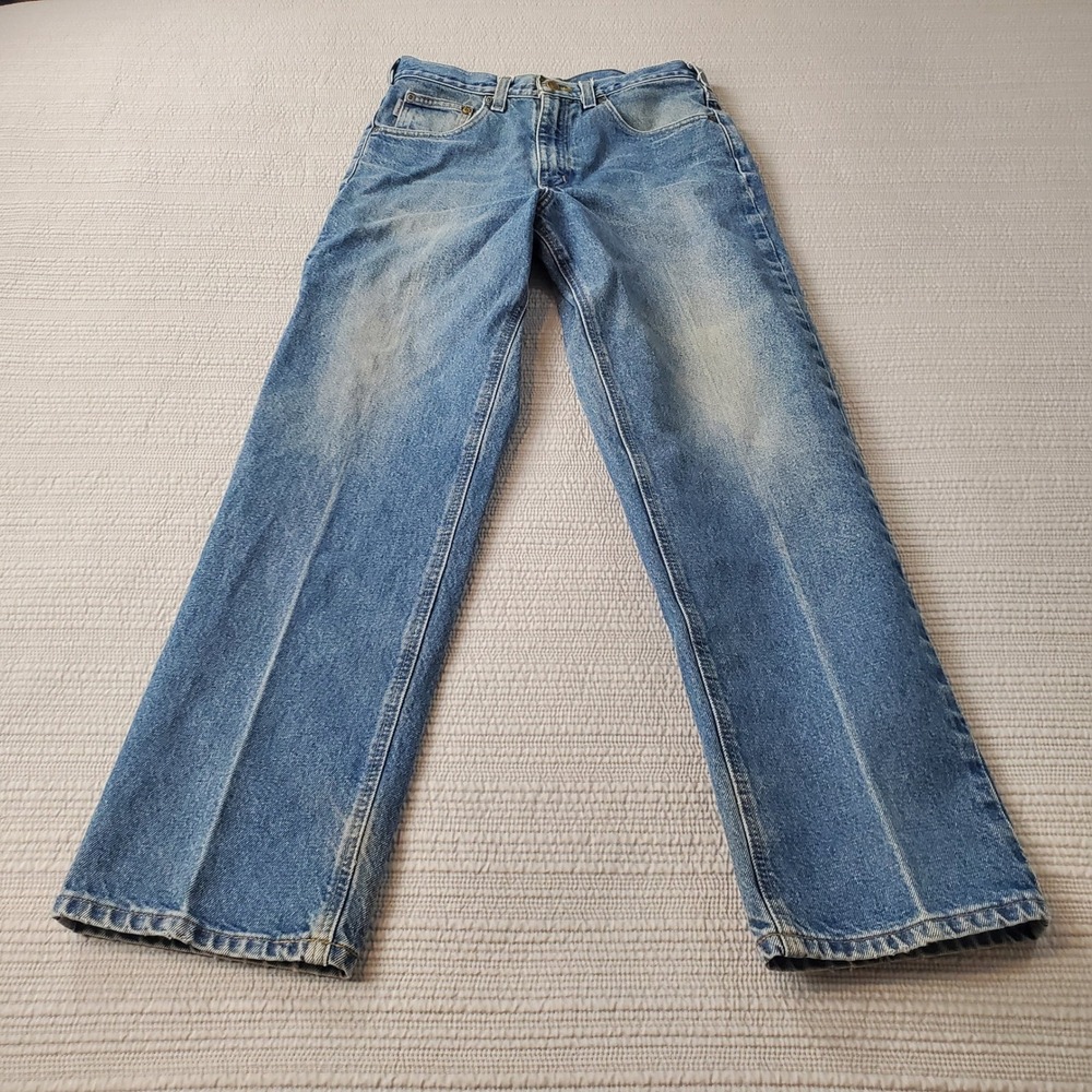 Y2K Carhartt B160 DST Relaxed Fit Light Wash Denim Jeans Mens 32x32 Fits 30x31